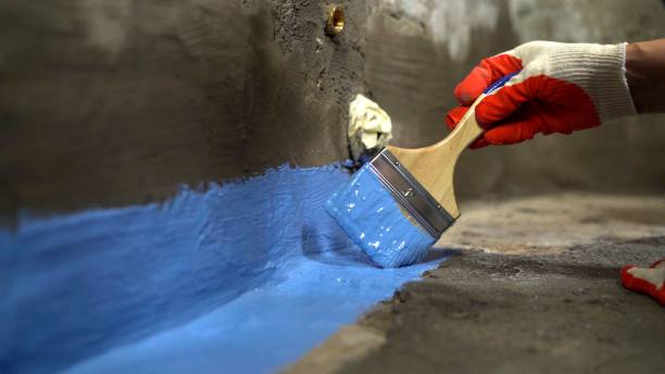 Commercial Exterior Waterproofing project at a Chatham, VA business property by SJ Waterproofing Pros